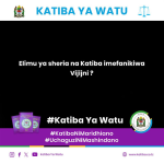 ELIMU YA SHERIA NA KATIBA IMEFANIKIWA VIJIJINI ?